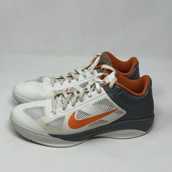 Nike Zoom Hyperfuse Low 2010 Sneakers Mens 13 Gray White Orange Shoes 429614-103 - Picture 4 of 16